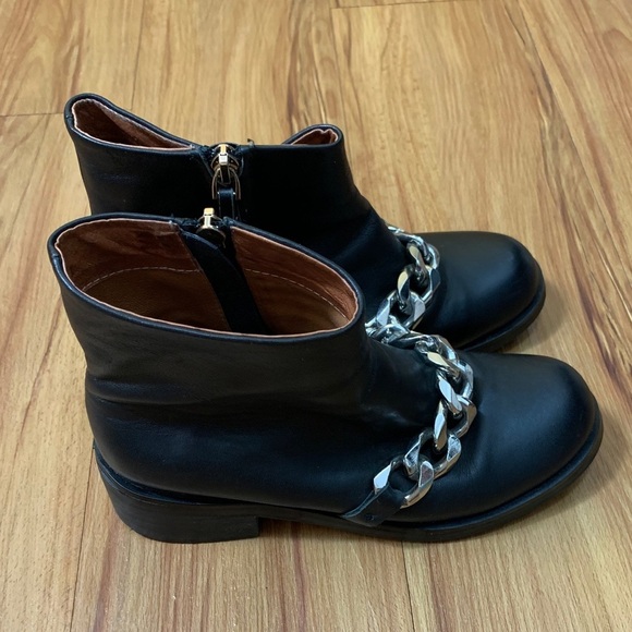 Givenchy Laura Leather Chain Combat Boots - Picture 4 of 16
